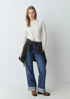 Jerséis|Punto*Brownie Jersey canalé Crudo