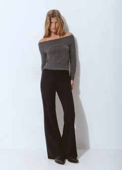 Jerséis*Brownie Jersey canalé hilo metalizado Grismedio