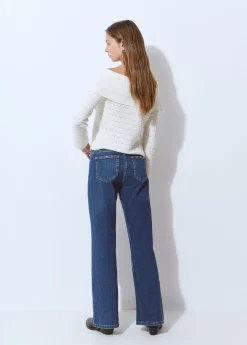 Jerséis|Punto*Brownie Jersey cruzado botones calado Crudo