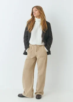 Jerséis|Punto*Brownie Jersey cuello alto trenzas Crudo