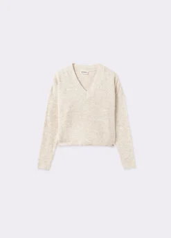 Jerséis|Punto*Brownie Jersey cuello pico básico Crudo