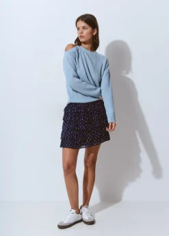 Jerséis*Brownie Jersey cut out hilo metalizado Celeste