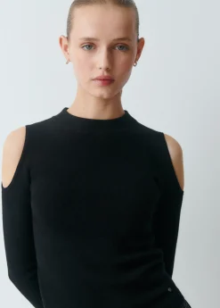 Jerséis|Punto*Brownie Jersey cut out hombros Negro