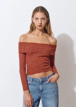 Jerséis*Brownie Jersey escote bardot Teja