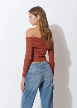 Jerséis*Brownie Jersey escote bardot Teja