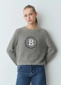 Jerséis|Punto*Brownie Jersey escudo bordado Gris