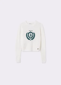 Jerséis*Brownie Jersey escudo bordado Crudo