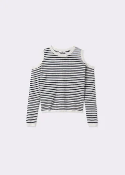 Jerséis|Punto*Brownie Jersey hombros chenilla raya Crudo