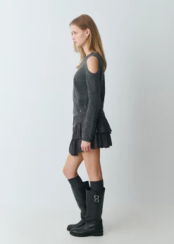 Jerséis|Punto*Brownie Jersey hombros descubiertos Antracita