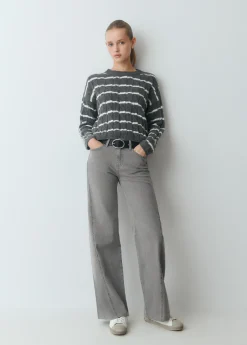 Jerséis|Punto*Brownie Jersey trenzas rayas Grisvigore