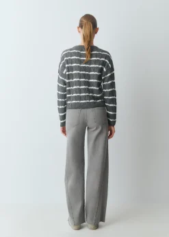 Jerséis|Punto*Brownie Jersey trenzas rayas Grisvigore