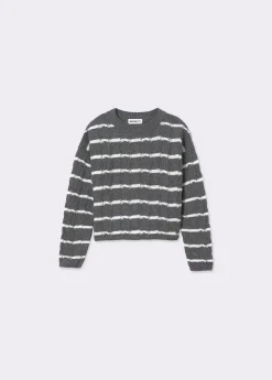 Jerséis|Punto*Brownie Jersey trenzas rayas Grisvigore