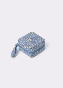 Accesorios De Viaje*Brownie Joyero cuadrado estampado Azul