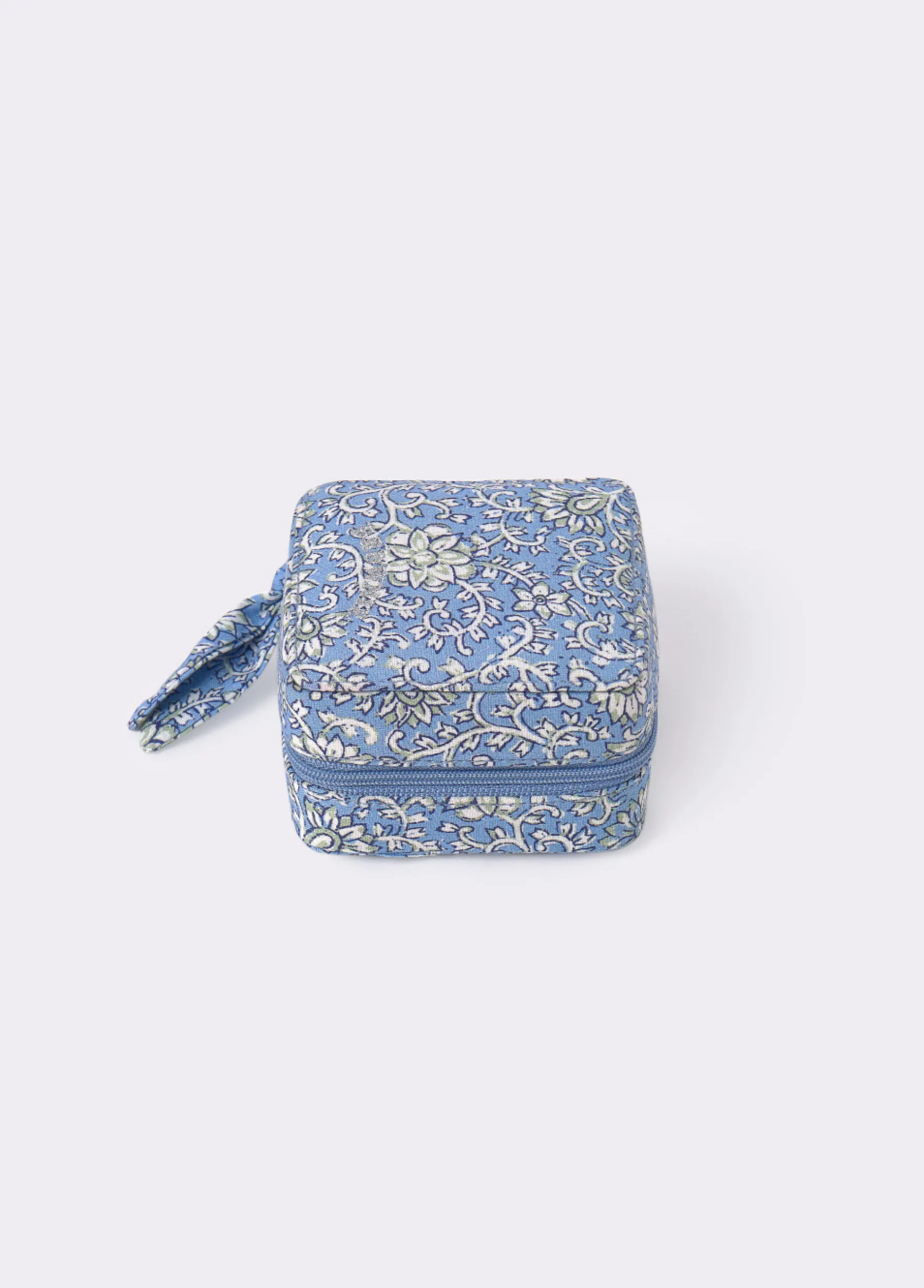 Accesorios De Viaje*Brownie Joyero cuadrado estampado Azul