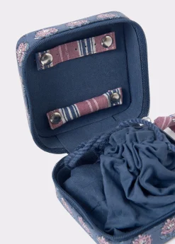 Accesorios De Viaje*Brownie Joyero cuadrado estampado Azul