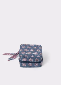 Accesorios De Viaje*Brownie Joyero cuadrado estampado Azul