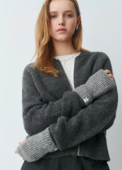 Guantes Y Mitones*Brownie Mitón bicolor lurex Grismedio