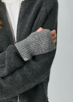 Guantes Y Mitones*Brownie Mitón bicolor lurex Grismedio