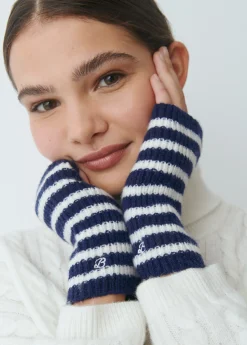 Guantes Y Mitones*Brownie Mitón rayas Azul