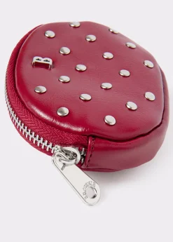 Monederos*Brownie Monedero redondo tachas Rojo