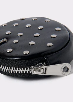 Monederos*Brownie Monedero redondo tachas Negro