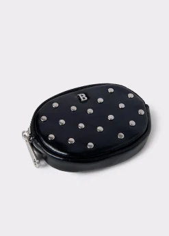 Monederos*Brownie Monedero redondo tachas Negro