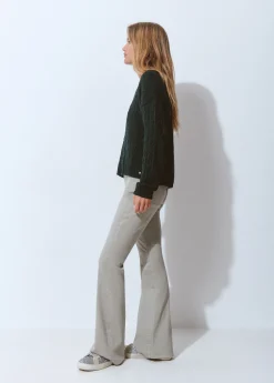 Pantalones*Brownie Pantalón campana cinturón Verde