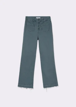 Pantalones*Brownie Pantalón culotte botones frontales Verdeesmeralda