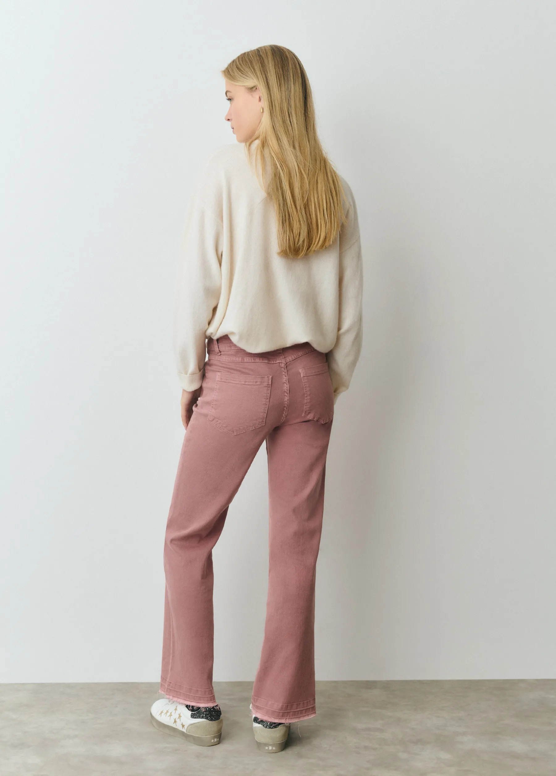 Pantalones*Brownie Pantalón culotte botones frontales Rosado