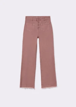 Pantalones*Brownie Pantalón culotte botones frontales Rosado
