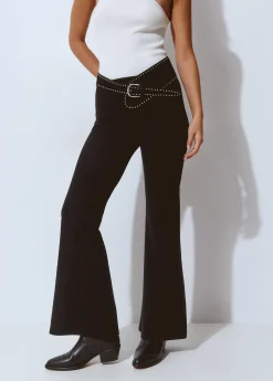 Pantalones*Brownie Pantalón flare Negro