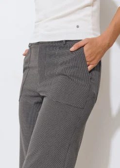 Pantalones*Brownie Pantalón flare cuadrito Gris