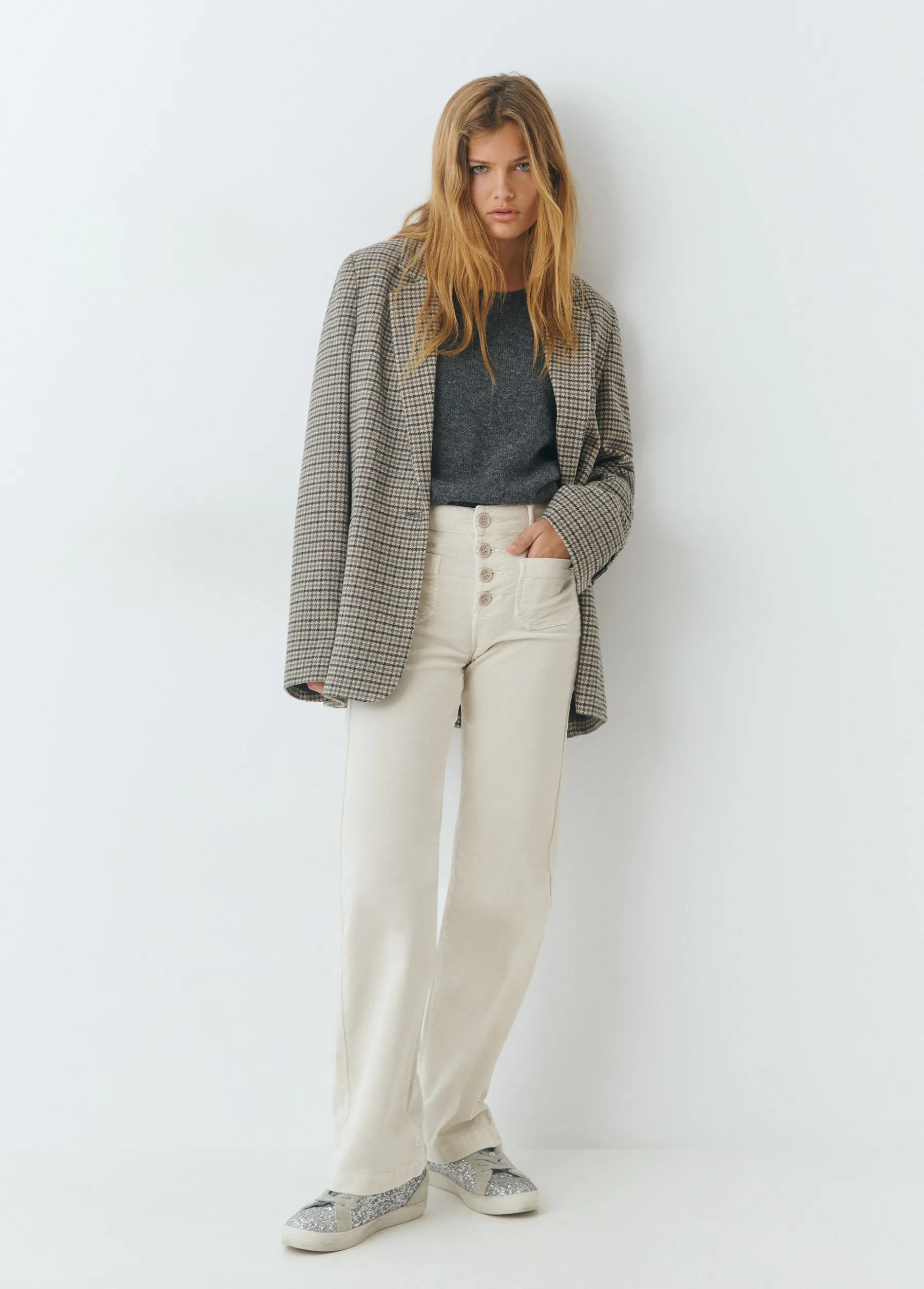 Pantalones*Brownie Pantalón pana culotte Crudo