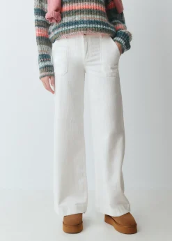 Pantalones*Brownie Pantalón pana culotte Crudo