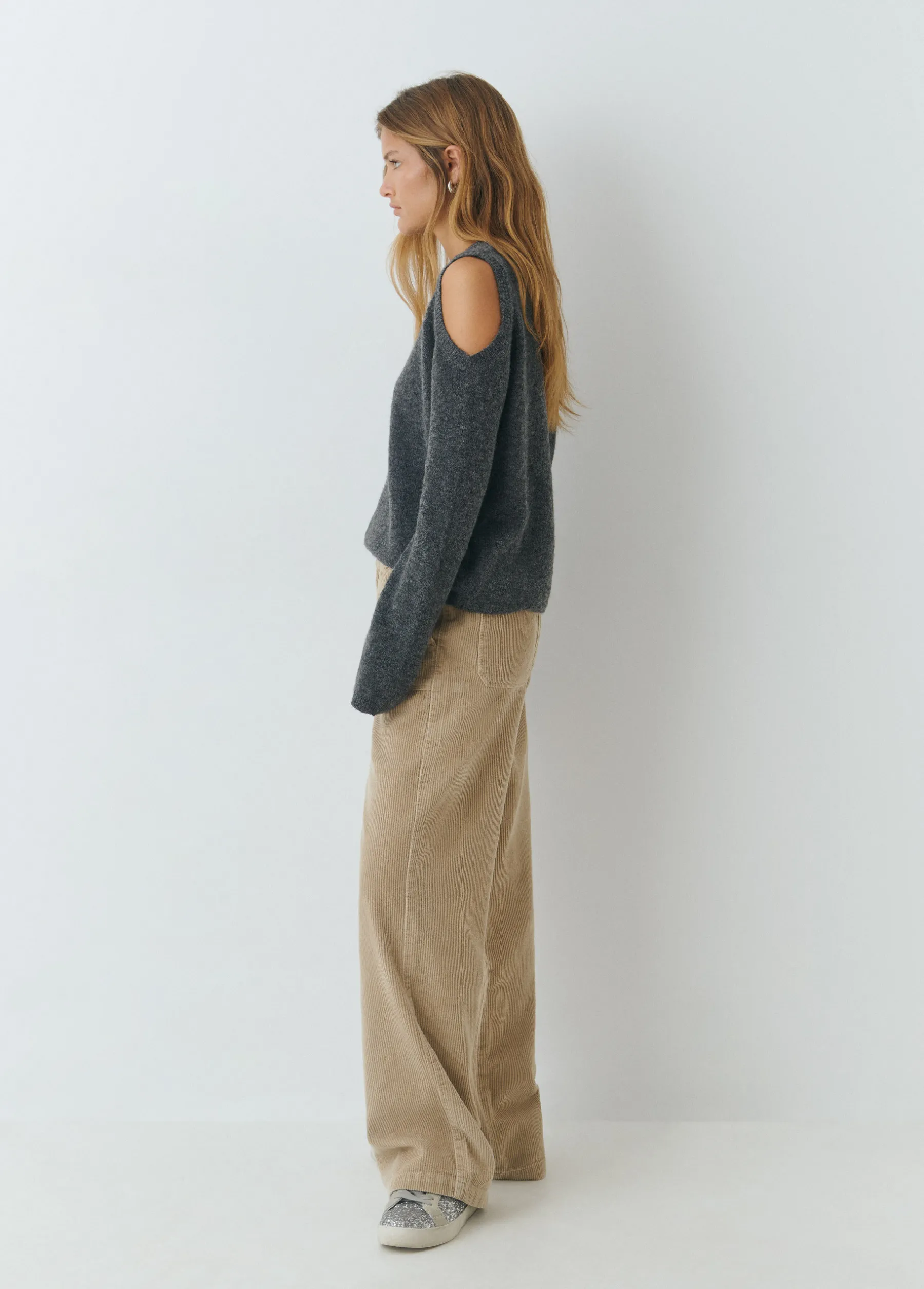 Pantalones*Brownie Pantalón pana recto Arena