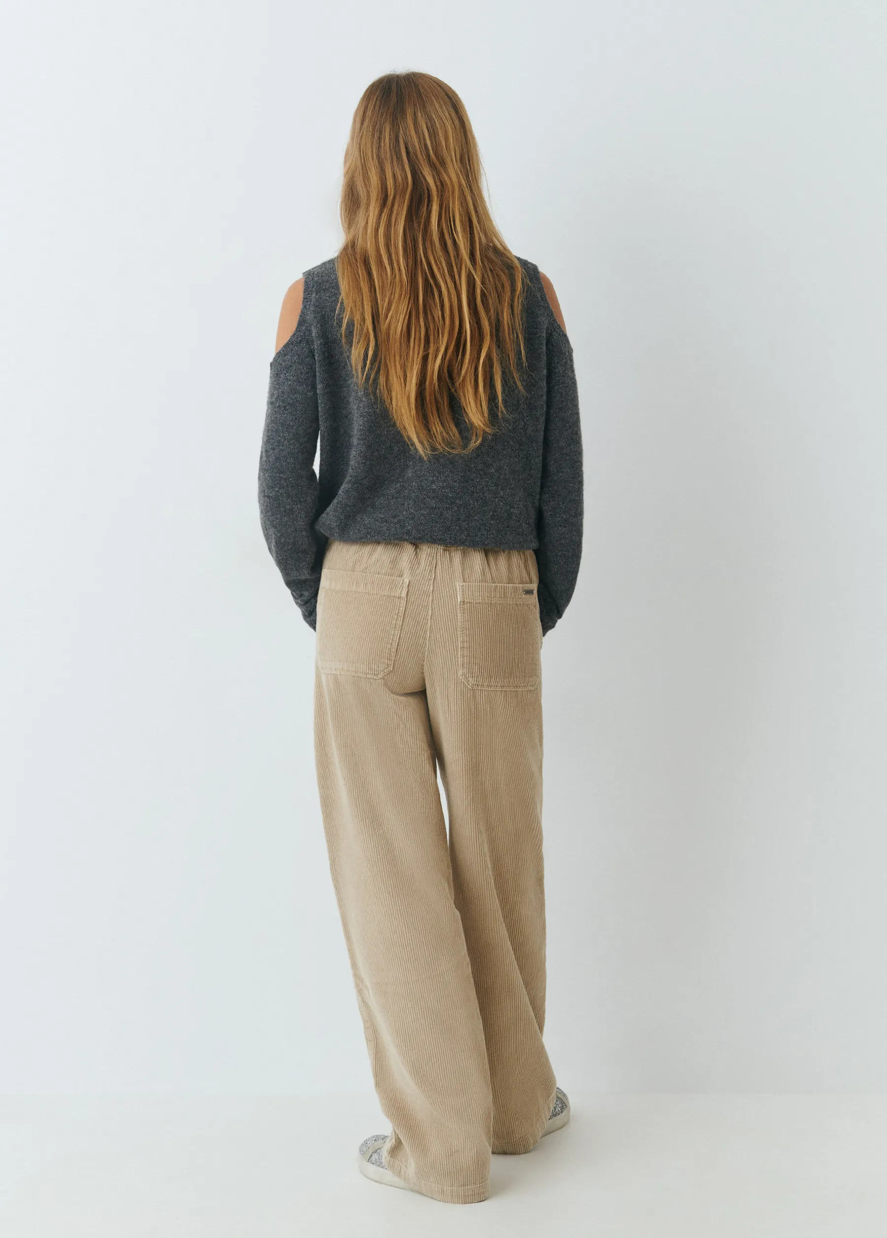 Pantalones*Brownie Pantalón pana recto Arena