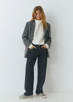 Pantalones*Brownie Pantalón tachas estrellas Negro