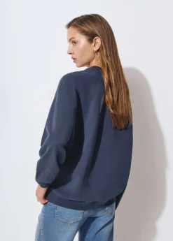 Sudaderas*Brownie Sudadera bordada manga ranglan Azulmarino