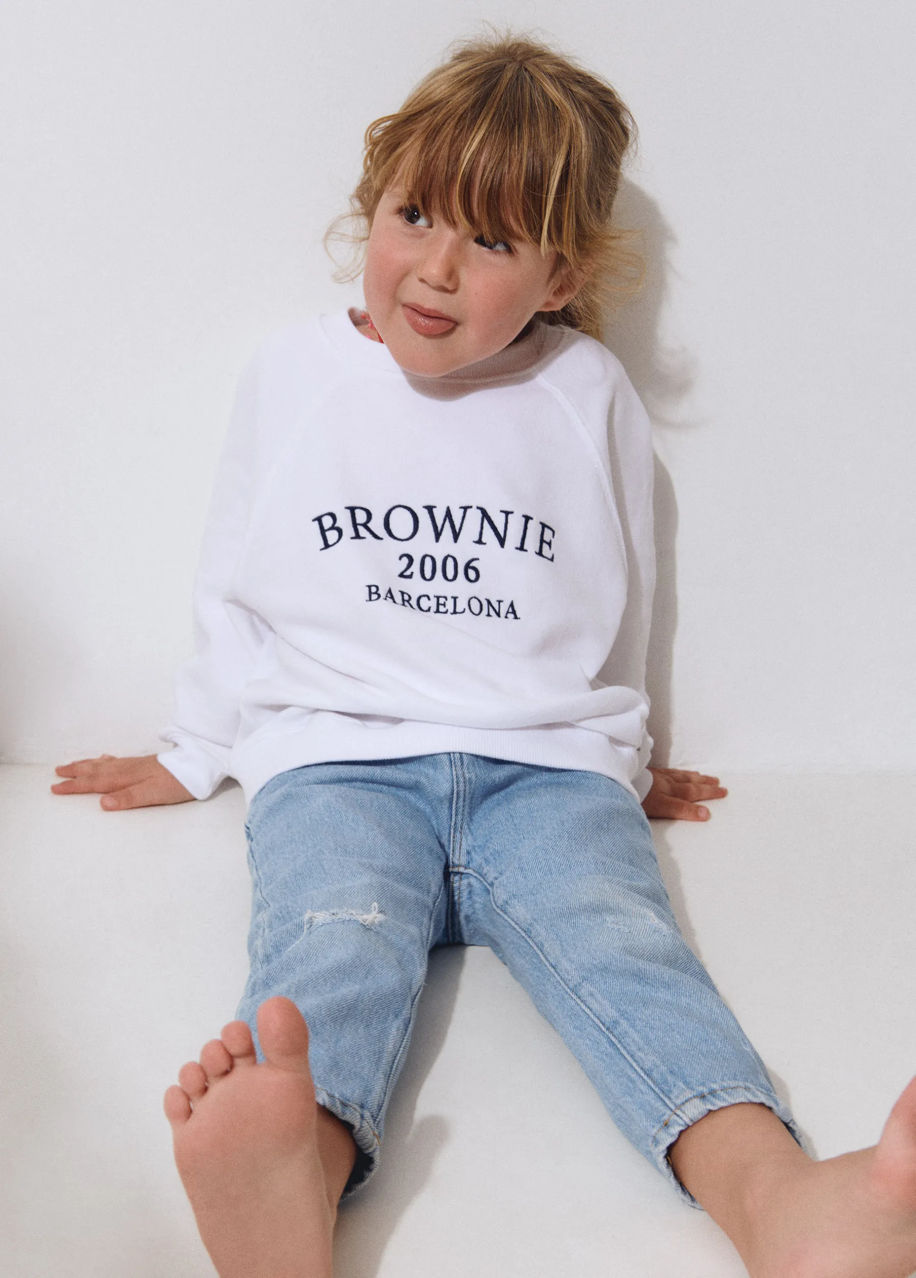 Sudaderas*Brownie Sudadera bordada manga ranglan kids
