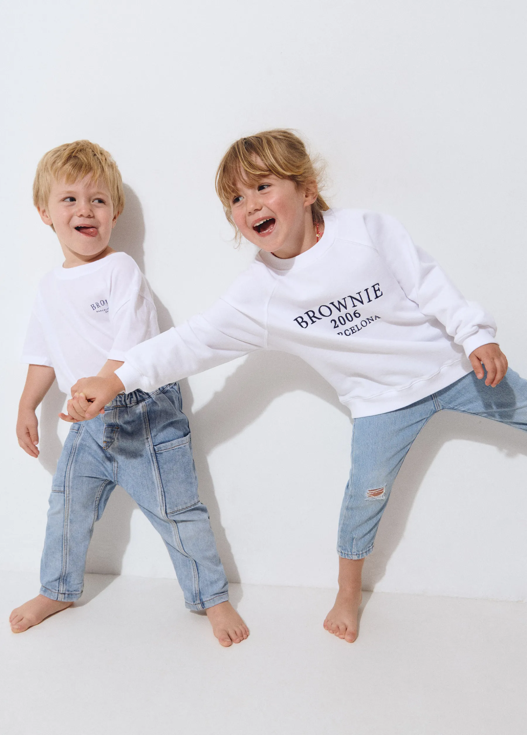 Sudaderas*Brownie Sudadera bordada manga ranglan kids