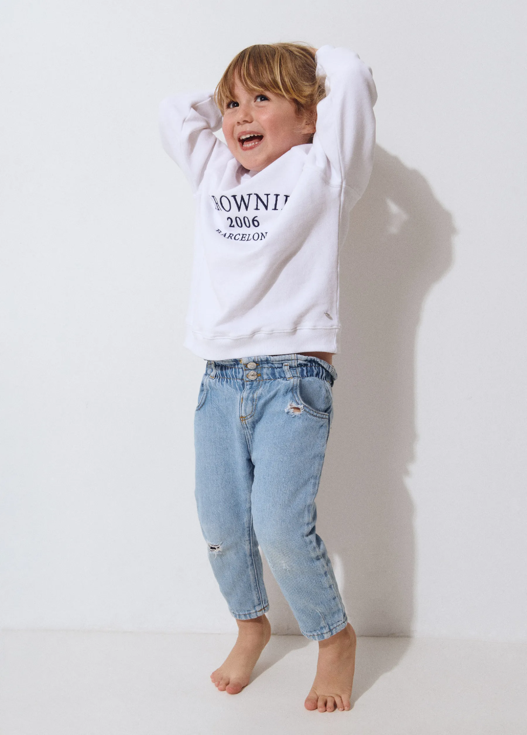 Sudaderas*Brownie Sudadera bordada manga ranglan kids