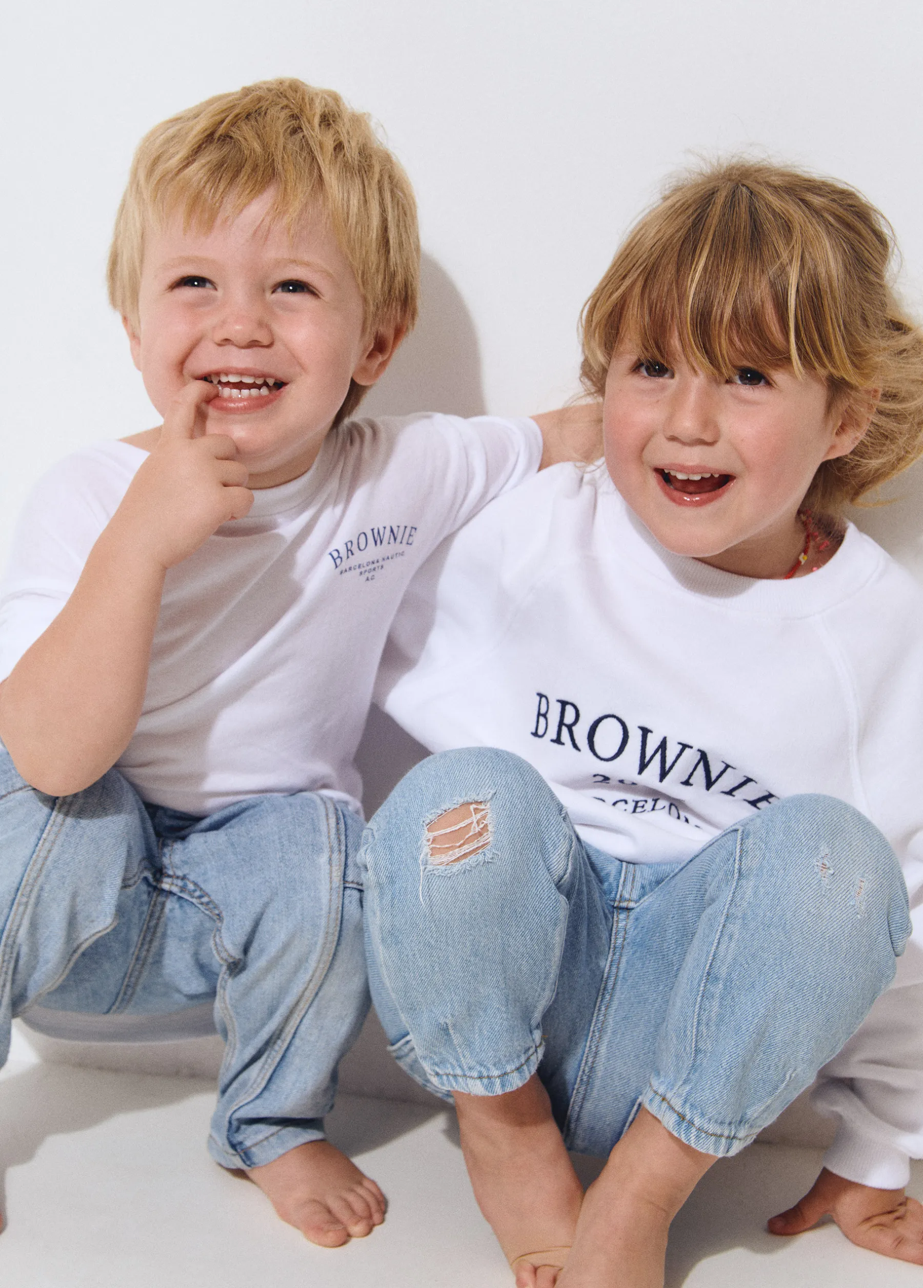 Sudaderas*Brownie Sudadera bordada manga ranglan kids