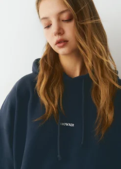 Sudaderas*Brownie Sudadera con capucha y bordado Azuloscuro