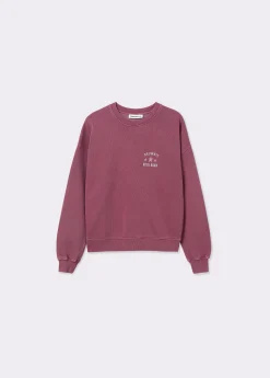 Sudaderas*Brownie Sudadera print espalda glitter Berenjena