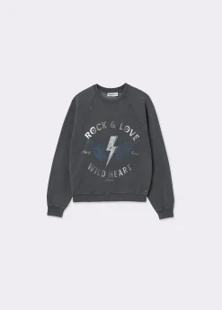 Sudaderas*Brownie Sudadera print posicional foil Grisoscuro