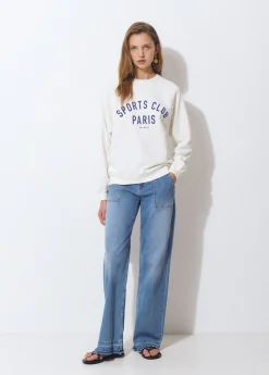 Sudaderas*Brownie Sudadera print texto manga ranglan