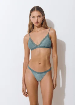 Ropa Interior*Brownie Tanga lurex puntilla Verde