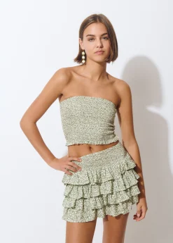 Camisetas Y Tops*Brownie Top bandeau animal print Kaki