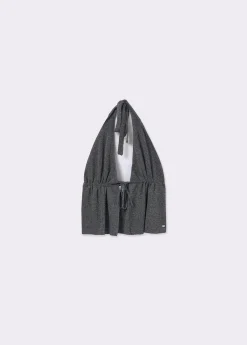 Camisetas Y Tops*Brownie Top halter cortina Grismedio