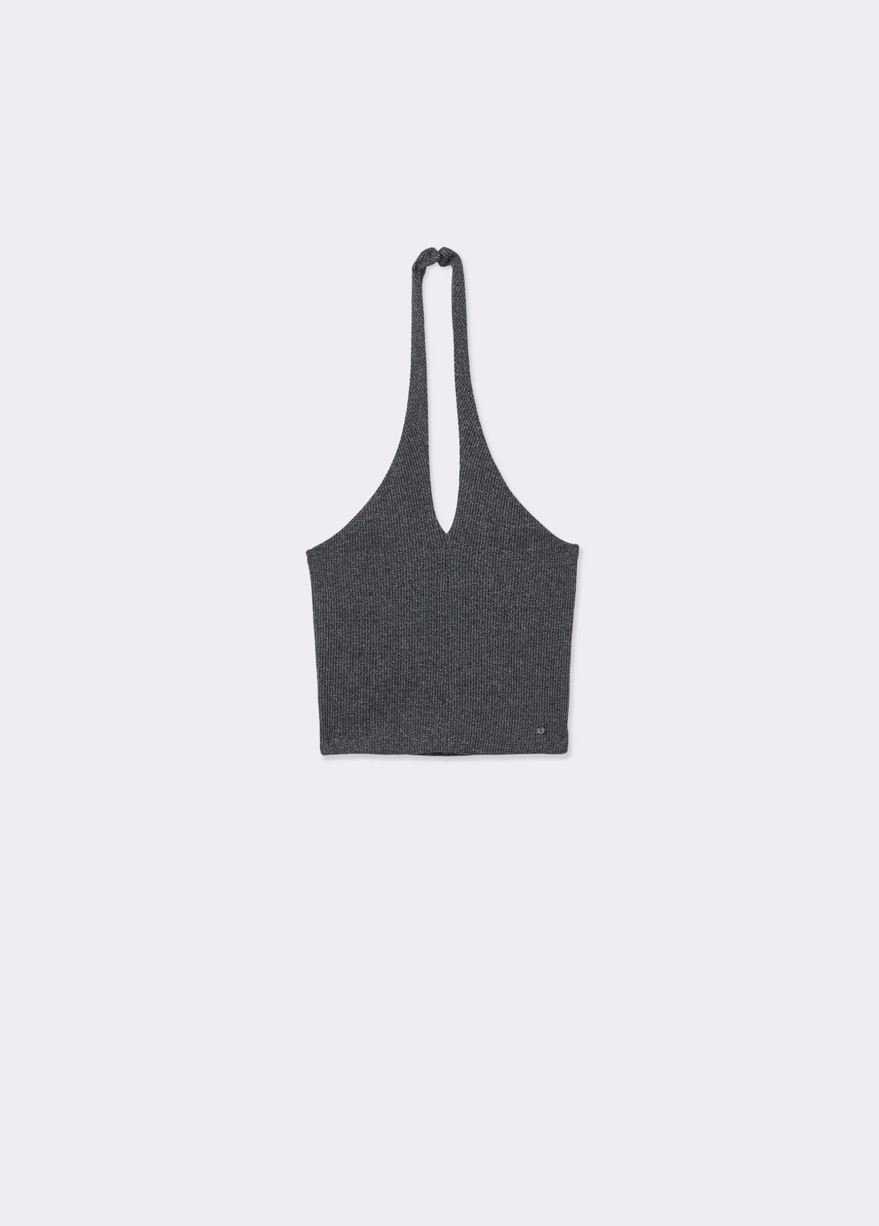 Camisetas Y Tops*Brownie Top halter hilo metalizado Plata